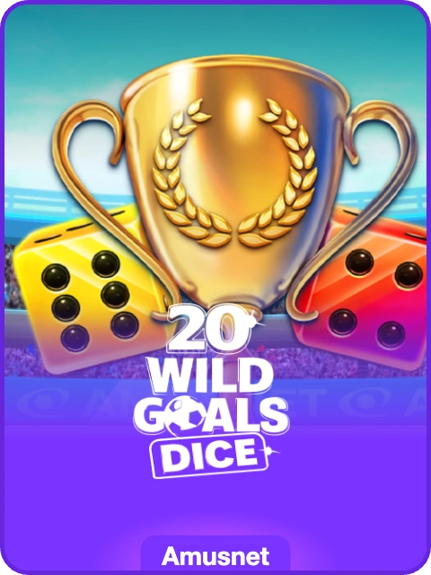 20 Wild Goals Dice lobby thumbnail — Amusnet, rendered by thumbs.store