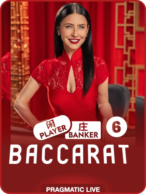 Baccarat 6 lobby thumbnail — Pragmatic Play Live, rendered by thumbs.store