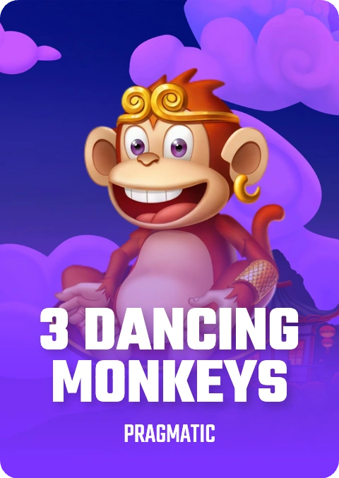 3 Dancing Monkeys lobby thumbnail — Pragmatic Play, rendered by thumbs.store