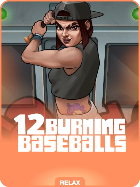 12 Burning Baseballs lobby thumbnail — Relax Gaming, rendered by thumbs.store