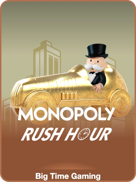 Monopoly Rush Hour lobby thumbnail — Big Time Gaming, rendered by thumbs.store