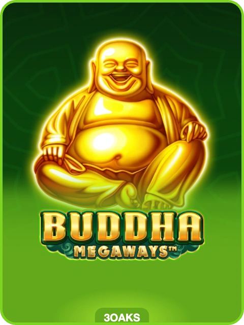 Buddha Megaways lobby thumbnail — 3 Oaks Gaming, rendered by thumbs.store
