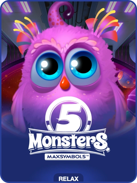 5 Monsters lobby thumbnail — Relax Gaming, rendered by thumbs.store