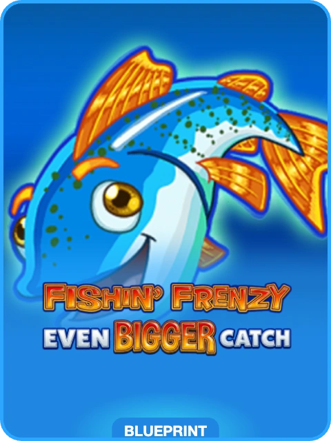 Fishin’ Frenzy Even Bigger Catch lobby thumbnail — Blueprint Gaming, rendered by thumbs.store