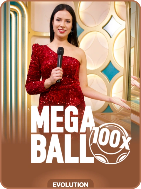 Mega Ball lobby thumbnail — Evolution, rendered by thumbs.store