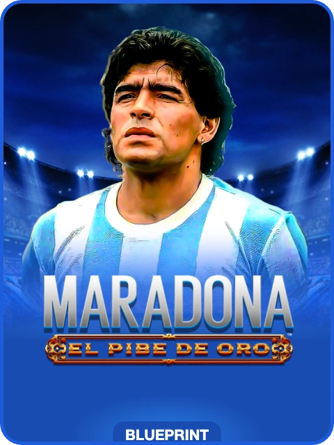 Maradona El Pibe De Oro lobby thumbnail — Blueprint Gaming, rendered by thumbs.store