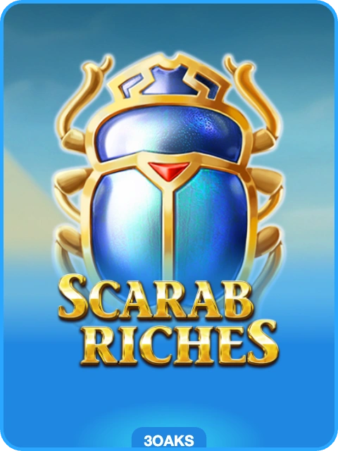 Scarab Riches lobby thumbnail — 3 Oaks Gaming, rendered by thumbs.store