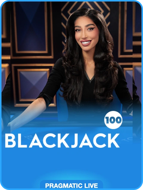Blackjack 100 lobby thumbnail — Pragmatic Play Live, rendered by thumbs.store