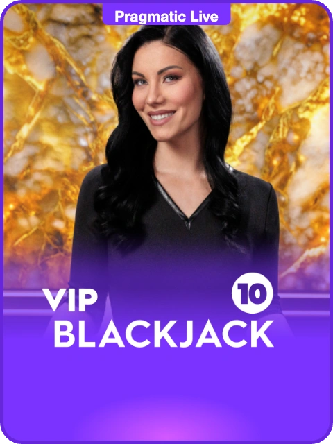 VIP Blackjack 10 lobby thumbnail — Pragmatic Play Live, rendered by thumbs.store