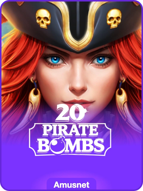 20 Pirate Bombs lobby thumbnail — Amusnet, rendered by thumbs.store