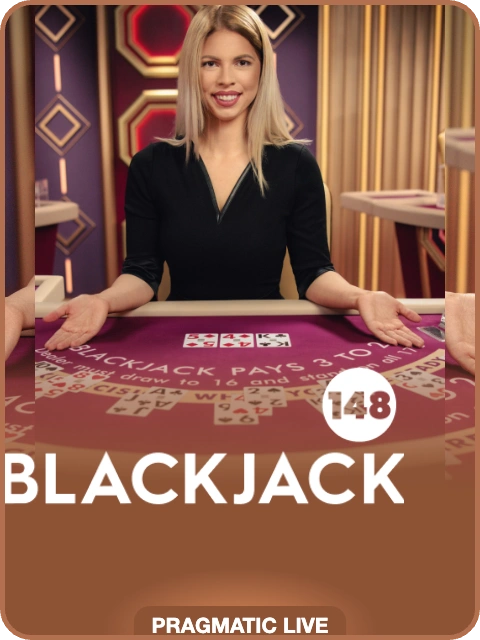 Blackjack 148 lobby thumbnail — Pragmatic Play Live, rendered by thumbs.store