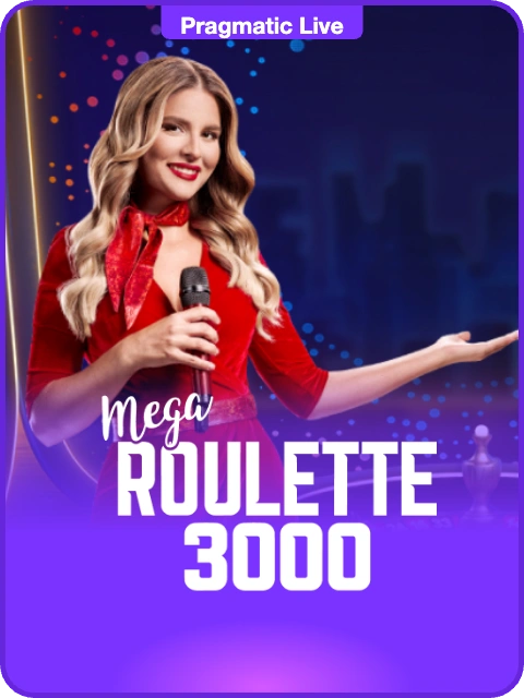 Mega Roulette 3000 lobby thumbnail — Pragmatic Play Live, rendered by thumbs.store