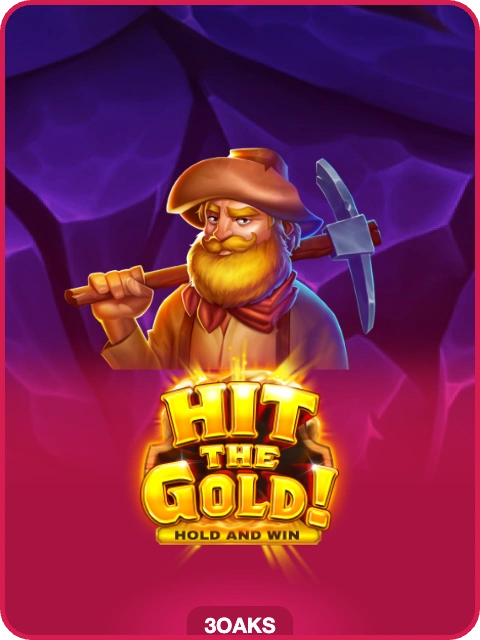Hit The Gold lobby thumbnail — 3 Oaks Gaming, rendered by thumbs.store