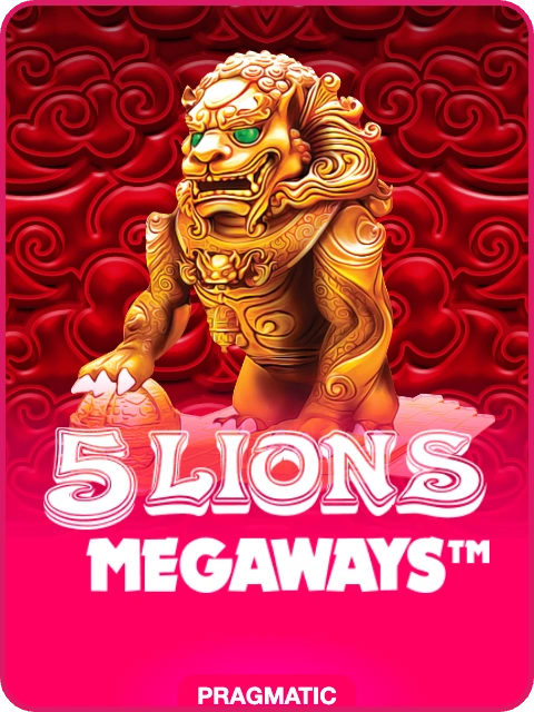 5 Lions Megaways lobby thumbnail — Pragmatic Play, rendered by thumbs.store