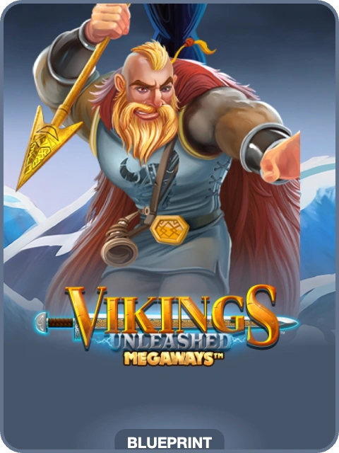 Vikings Unleashed Megaways lobby thumbnail — Blueprint Gaming, rendered by thumbs.store