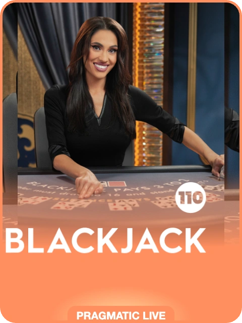 Blackjack 110 lobby thumbnail — Pragmatic Play Live, rendered by thumbs.store