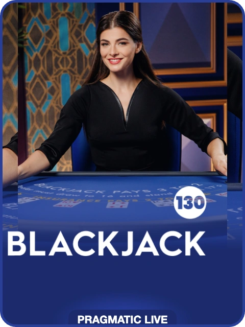 Blackjack 130 lobby thumbnail — Pragmatic Play Live, rendered by thumbs.store