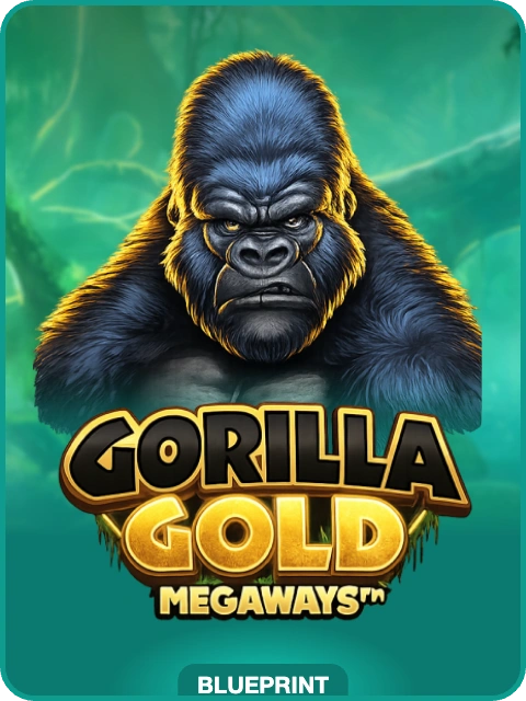 Gorilla Gold Megaways lobby thumbnail — Blueprint Gaming, rendered by thumbs.store