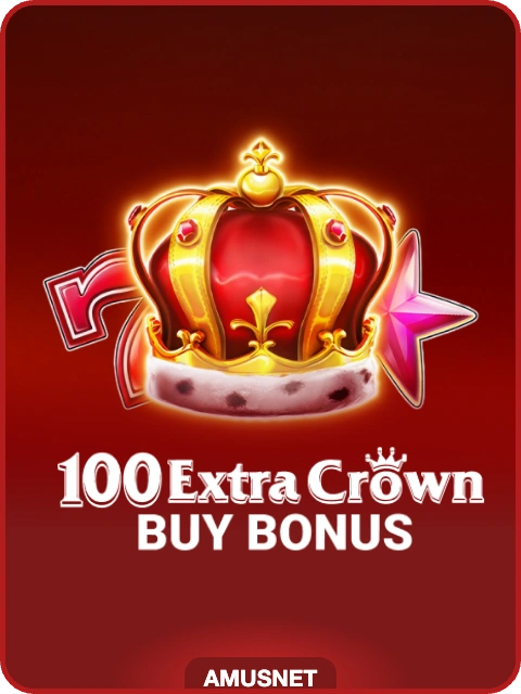 100 Extra Crown Buy Bonus lobby thumbnail — Amusnet, rendered by thumbs.store