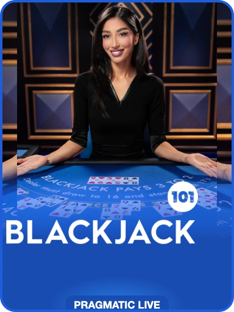 Blackjack 101 lobby thumbnail — Pragmatic Play Live, rendered by thumbs.store