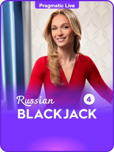 Russian Blackjack 4 lobby thumbnail — Pragmatic Play Live, rendered by thumbs.store
