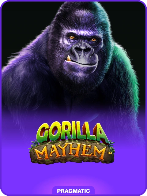 Gorilla Mayhem lobby thumbnail — Pragmatic Play, rendered by thumbs.store