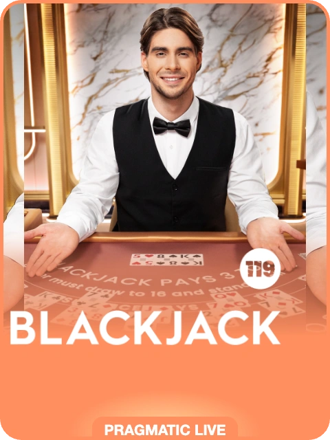 Blackjack 119 lobby thumbnail — Pragmatic Play Live, rendered by thumbs.store