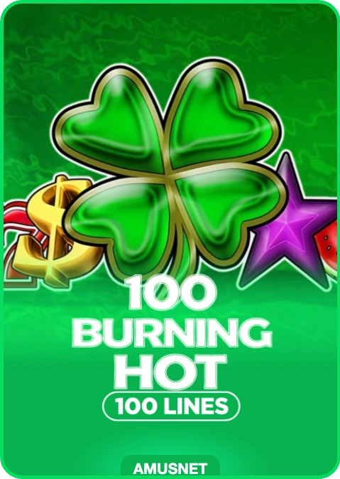 100 Burning Hot lobby thumbnail — Amusnet, rendered by thumbs.store