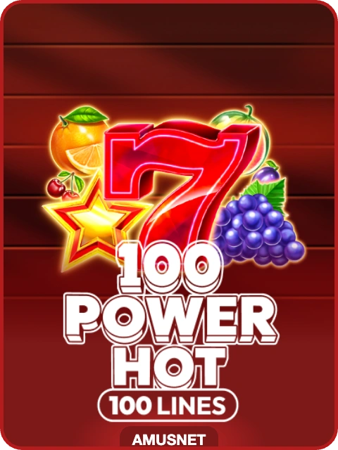 100 Power Hot lobby thumbnail — Amusnet, rendered by thumbs.store