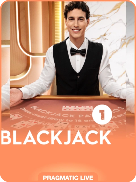 Blackjack 1 lobby thumbnail — Pragmatic Play Live, rendered by thumbs.store