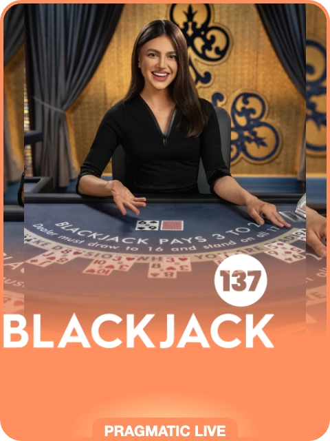 Blackjack 137 lobby thumbnail — Pragmatic Play Live, rendered by thumbs.store