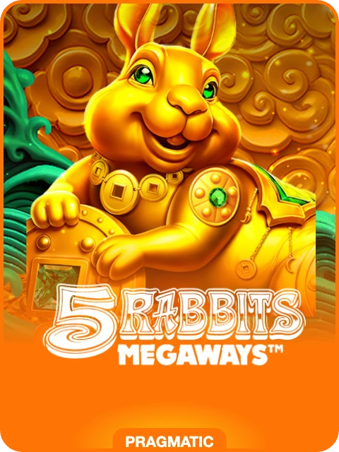 5 Rabbits Megaways lobby thumbnail — Pragmatic Play, rendered by thumbs.store