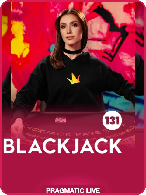 Blackjack 131 lobby thumbnail — Pragmatic Play Live, rendered by thumbs.store