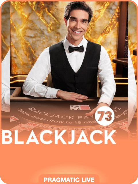 Blackjack 73 lobby thumbnail — Pragmatic Play Live, rendered by thumbs.store