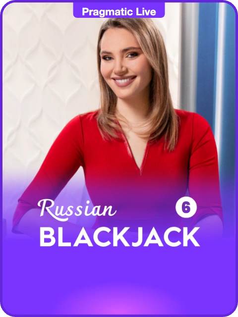 Russian Blackjack 6 lobby thumbnail — Pragmatic Play Live, rendered by thumbs.store