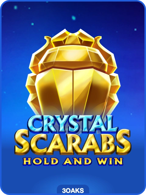 Crystal Scarabs lobby thumbnail — 3 Oaks Gaming, rendered by thumbs.store