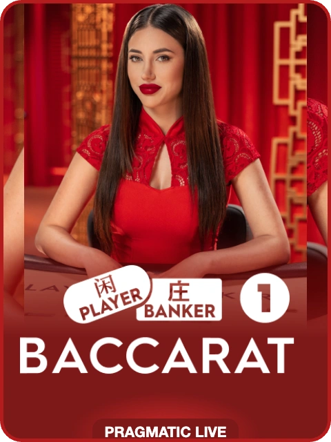 Baccarat 1 lobby thumbnail — Pragmatic Play Live, rendered by thumbs.store