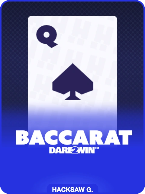Baccarat lobby thumbnail — Hacksaw Gaming, rendered by thumbs.store