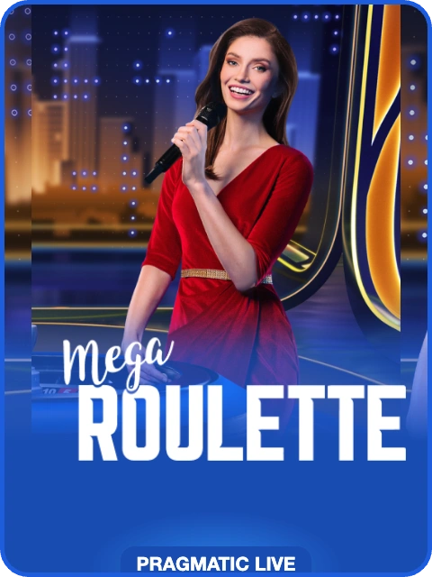 Mega Roulette lobby thumbnail — Pragmatic Play Live, rendered by thumbs.store