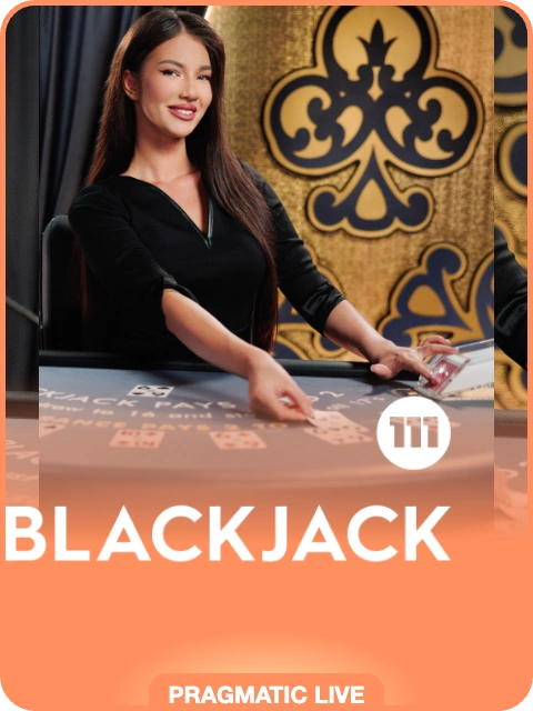 Blackjack 111 lobby thumbnail — Pragmatic Play Live, rendered by thumbs.store