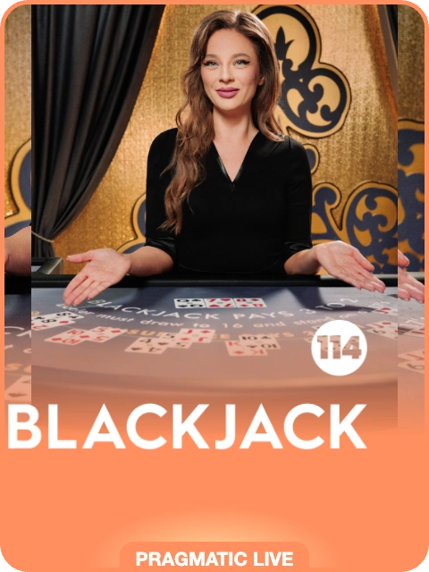 Blackjack 114 lobby thumbnail — Pragmatic Play Live, rendered by thumbs.store