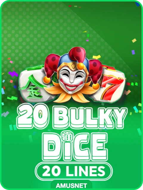 20 Bulky Dice lobby thumbnail — Amusnet, rendered by thumbs.store