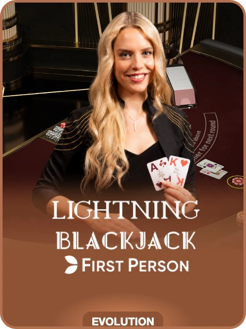 First Person Lightning Blackjack thumbnail — Evolution