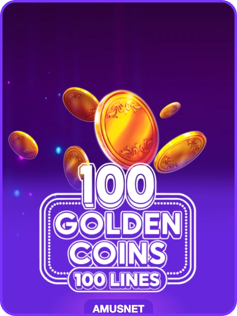100 Golden Coins lobby thumbnail — Amusnet, rendered by thumbs.store