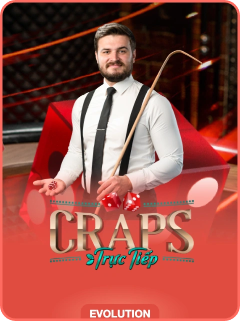 Craps lobby thumbnail — Evolution, rendered by thumbs.store