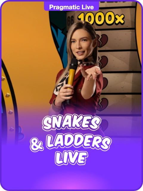 Snakes & Ladders Live lobby thumbnail — Pragmatic Play Live, rendered by thumbs.store