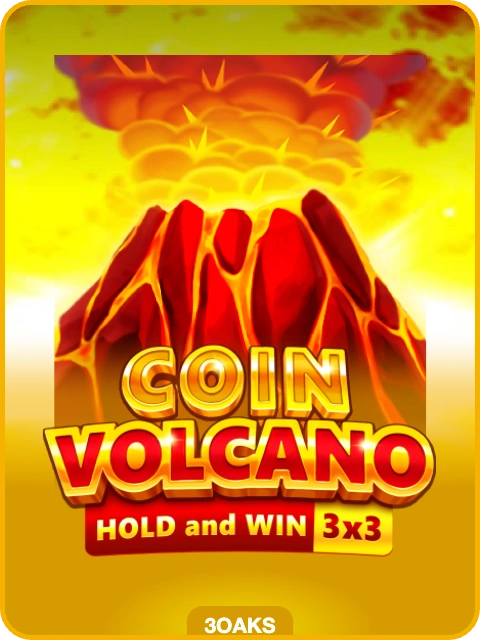 Coin Volcano lobby thumbnail — 3 Oaks Gaming, rendered by thumbs.store