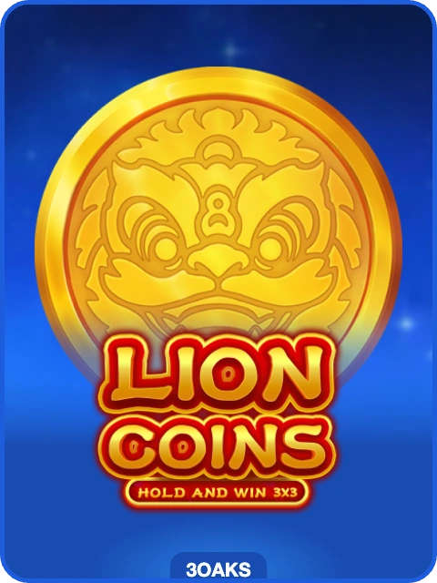 Lion Coins lobby thumbnail — 3 Oaks Gaming, rendered by thumbs.store
