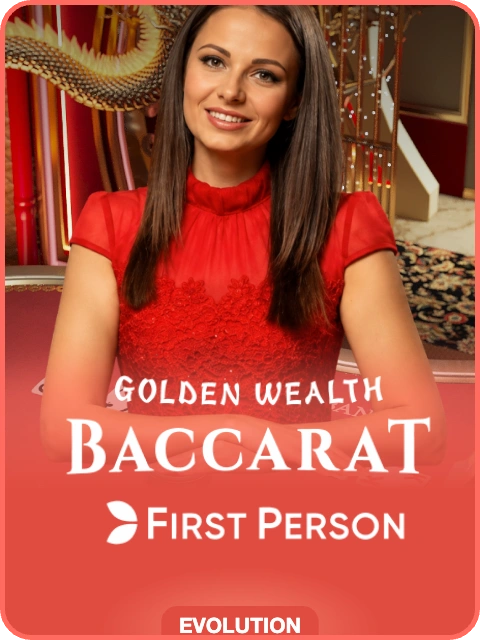 First Person Golden Wealth Baccarat thumbnail — Evolution