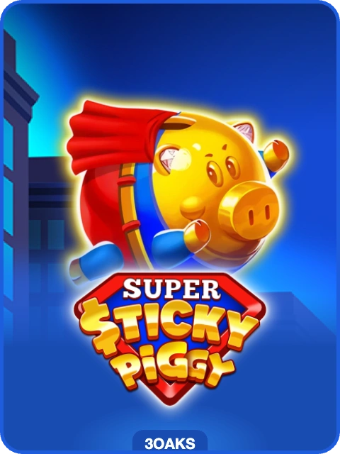 Super Sticky Piggy lobby thumbnail — 3 Oaks Gaming, rendered by thumbs.store